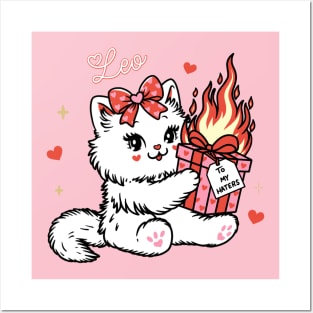 Leo Sassy Valentines Kitty Posters and Art